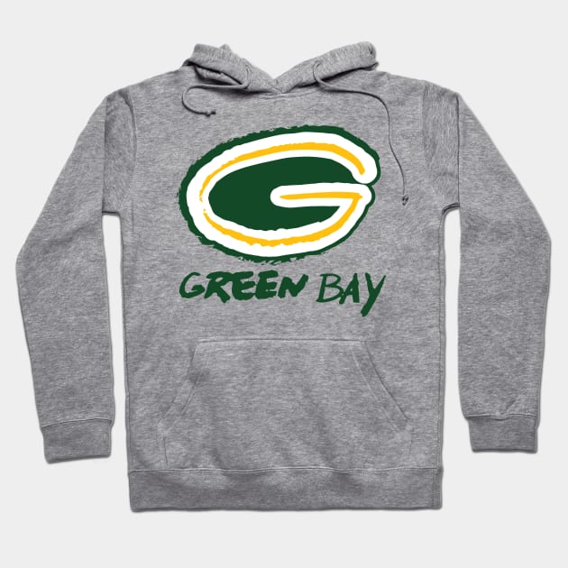 Green Bay Packeeeers Hoodie by Very Simple Graph